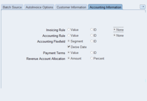 Transaction Source Accounting Information