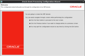 Oracle Event Processing configuration wizard